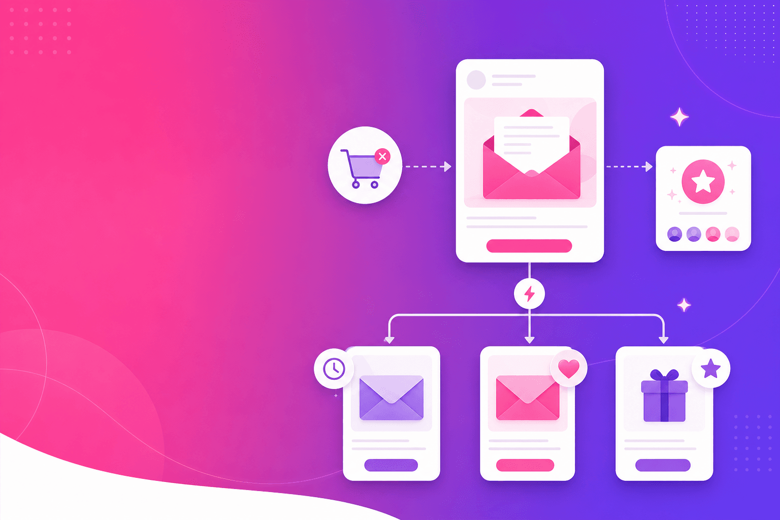 E-mailové automatizace pro retenci e-shopu — mockup ve stylu Ellity Design Lab