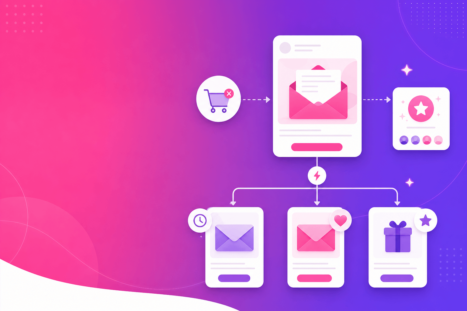 E-mailové automatizace pro retenci e-shopu — mockup ve stylu Ellity Design Lab