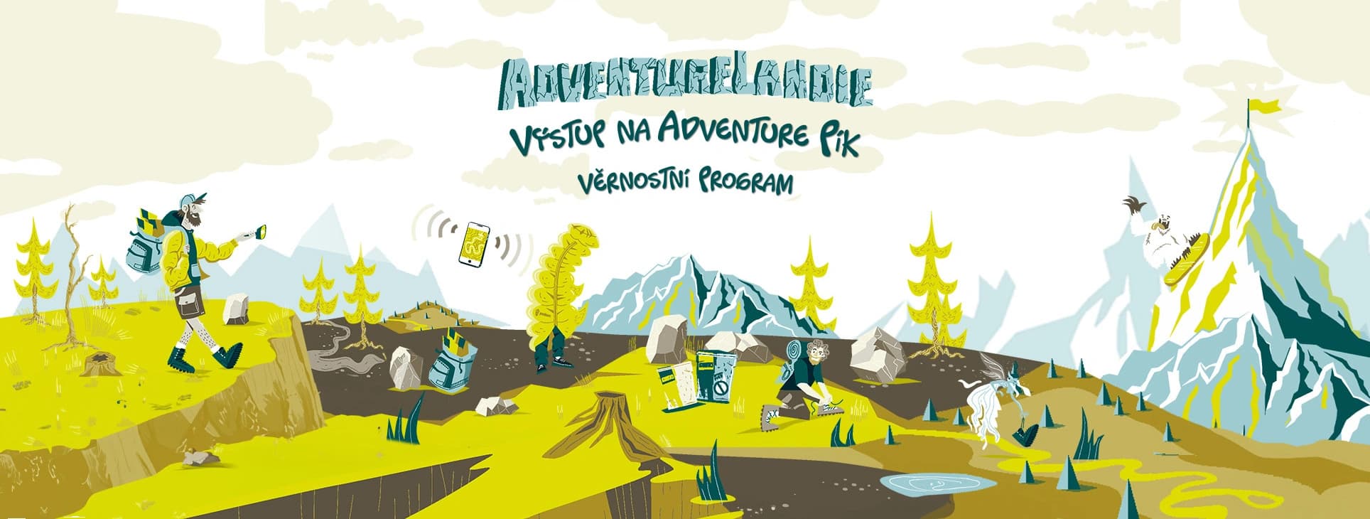 Věrnostní program Adventure Menu — mapa Adventurelandie